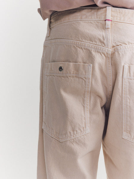 Paulo Denim Pant in Ivory