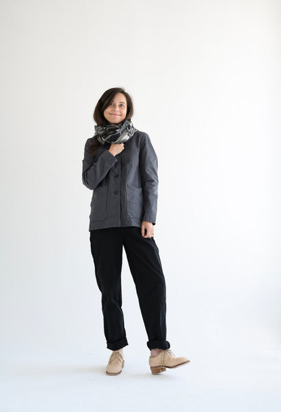 Square Scarf in Greys