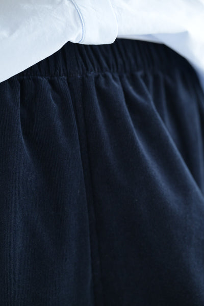 Micro Cord Trousers in Navy