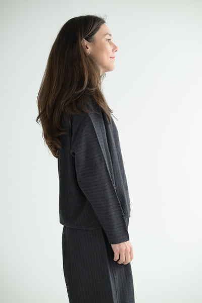 Sequences Blouse in Charcoal
