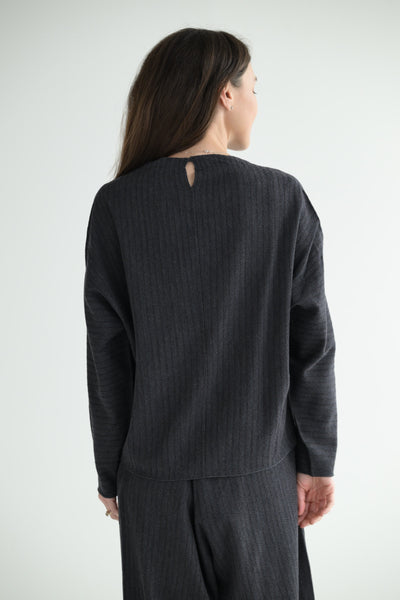 Sequences Blouse in Charcoal