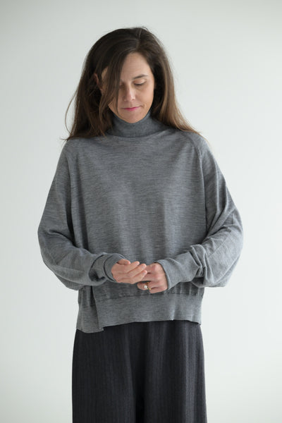 Levity Turtleneck in Gray Melange
