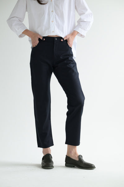 Light Wool Pants in Ink