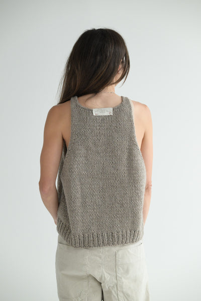Handknit Vest WO/WS/WM in Pebble