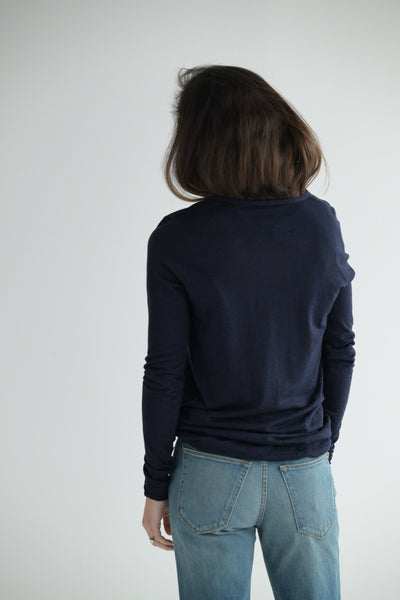 Cashmere Tee in Ink