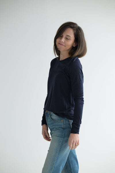 Cashmere Tee in Ink