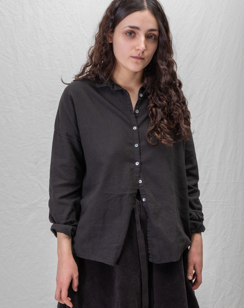 Short Collar Shirt LWC in Brown