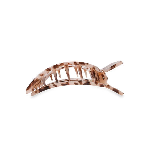 Medium Flat Square Hair Clip in Blonde Tortoise