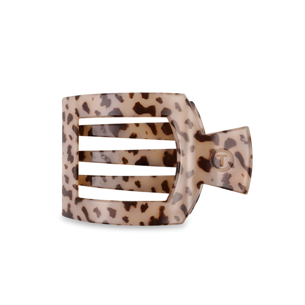 Medium Flat Square Hair Clip in Blonde Tortoise
