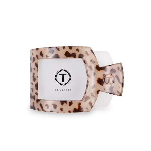 Medium Flat Square Hair Clip in Blonde Tortoise