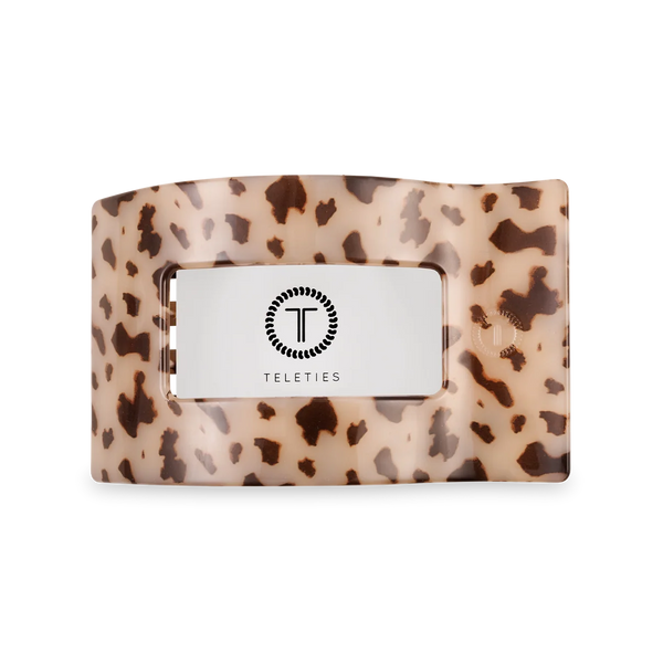 Medium Flat Rectangle Hair Clip in Blonde Tortoise