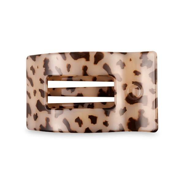 Medium Flat Rectangle Hair Clip in Blonde Tortoise