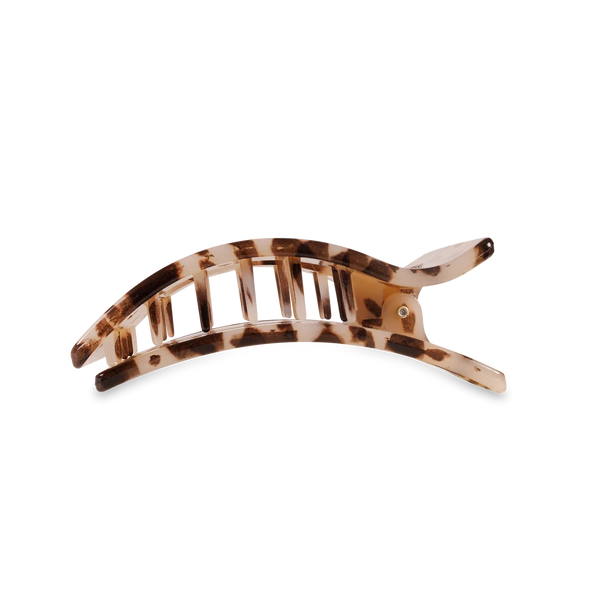 Medium Flat Rectangle Hair Clip in Blonde Tortoise