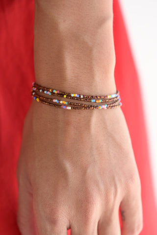 Coppery Brown Wrap Bracelet/Necklace