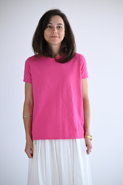 Knit Tee in Raspberry
