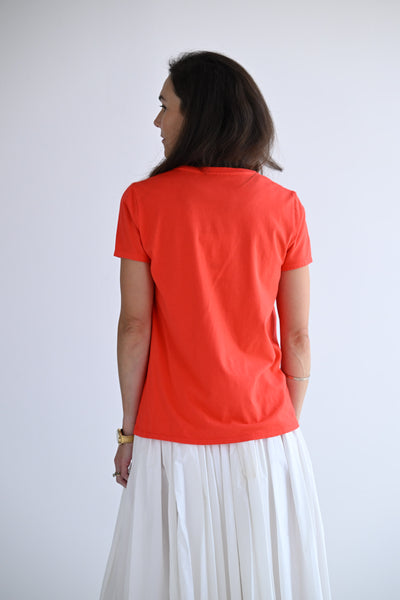 Knit Tee in Tomato