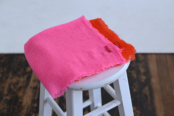 Cashmere Square Scarf - Raspberry or Tomato
