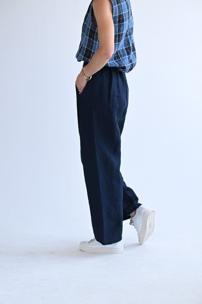 1382 Trousers in Linen Abyss
