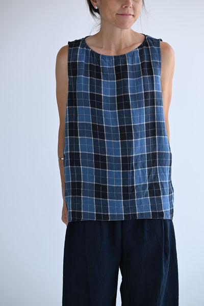 Tank in Sugar Blue Plaid