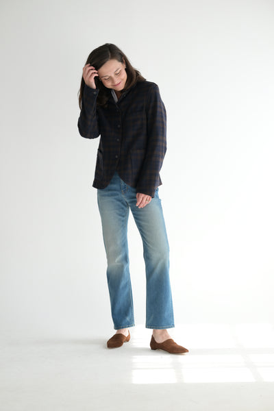 Caryl Plaid Cashmere Jacket