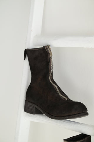 PL2 Front Zip Boots in Chocolate suede