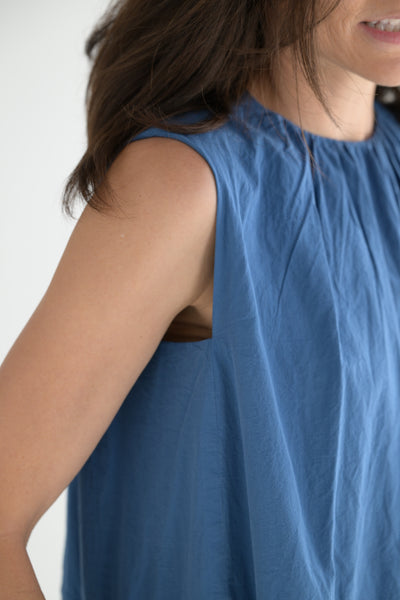 Dress Pomme Ruchee in Med Blue