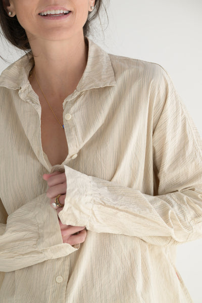 Blue Wind Stripe Waga Shirt