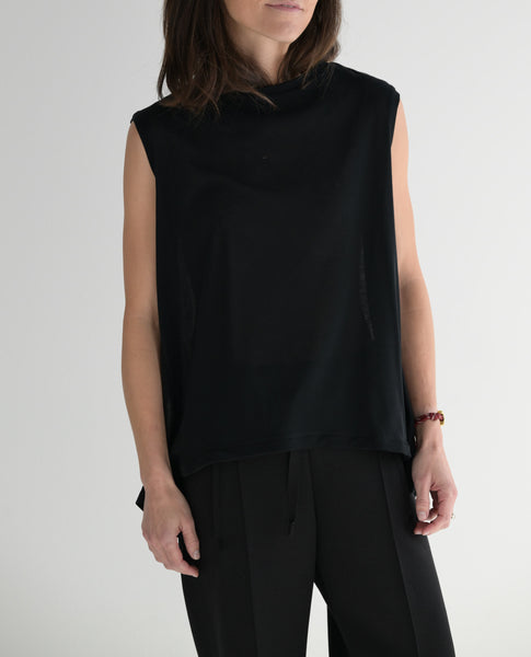 Nelly Sleeveless Top in Black