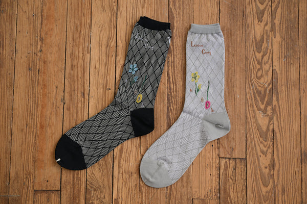 Cherry on Diamond Socks