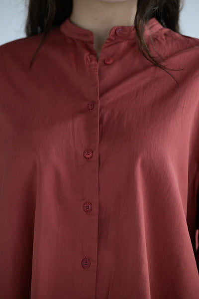 Biggy Grandad Silk Twill in Brick