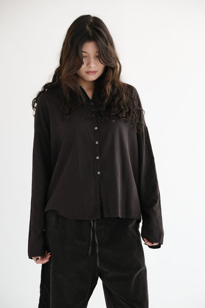 Short Collar Shirt LWC in Brown