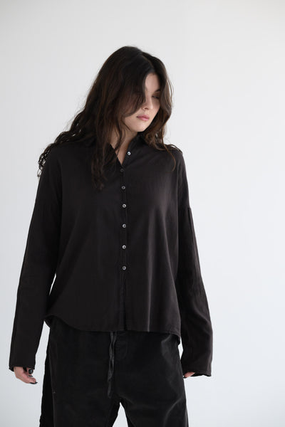 Short Collar Shirt LWC in Brown