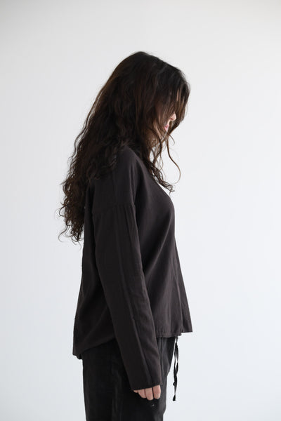 Short Collar Shirt LWC in Brown