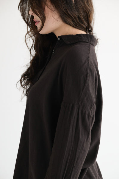 Short Collar Shirt LWC in Brown