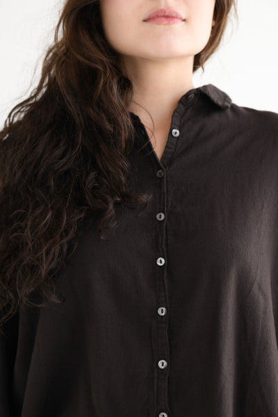 Short Collar Shirt LWC in Brown