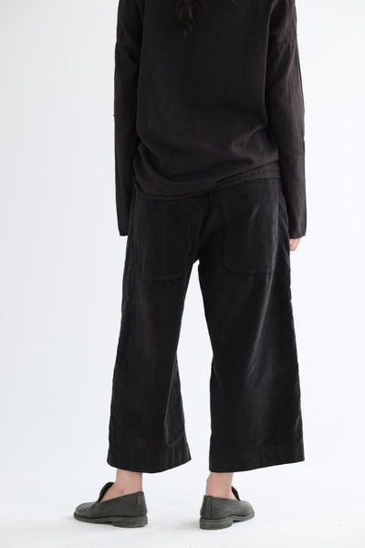 Velvet Wide & Short Trousers in Brown