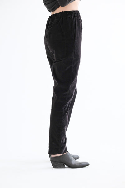 Slim Velvet Trousers in Brown