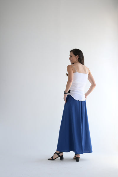 Halo Semi-Flare Skirt in Ultra Blue