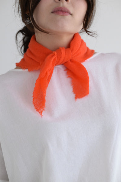 Cashmere Square Scarf - Raspberry or Tomato