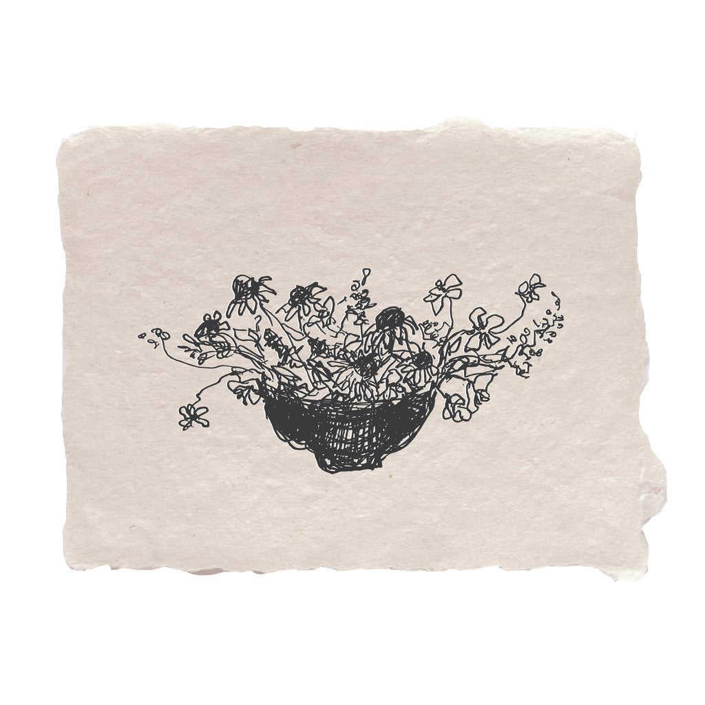 Bowl of Flowers Notecard - Set of 4