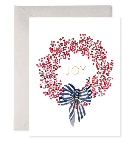 Red Berry Wreath Card