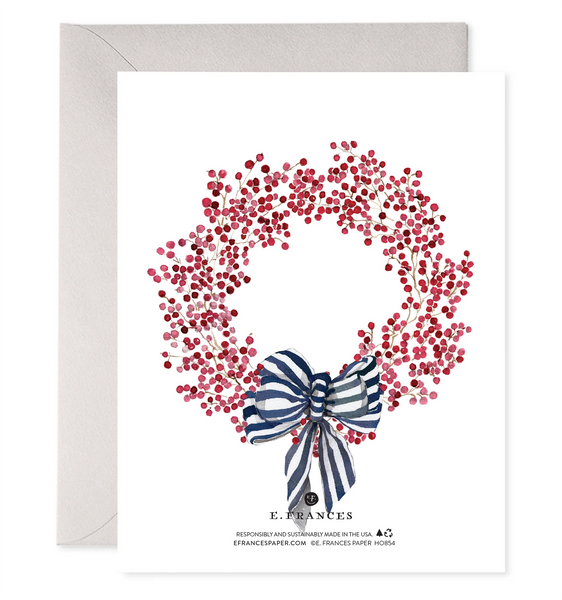 Red Berry Wreath Card