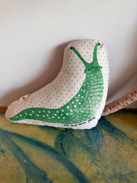 "At My Own Pace" Slug Pillow