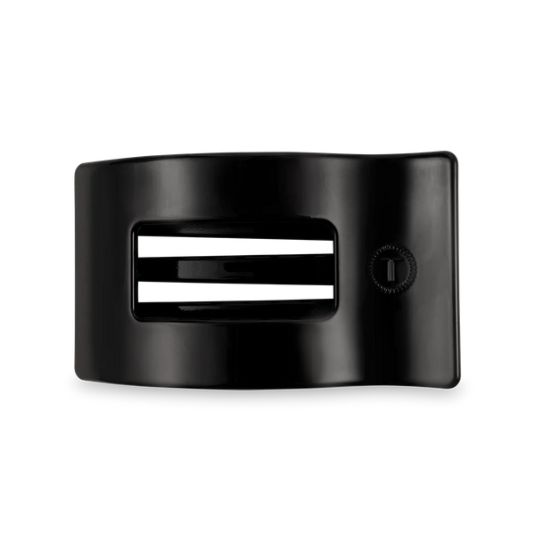 Medium Flat Rectangle Hair Clip in Jet Black
