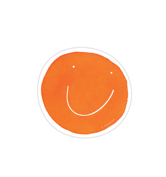 Big Orange Smile Sticker