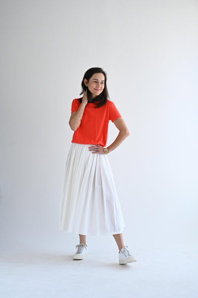 Knit Tee in Tomato