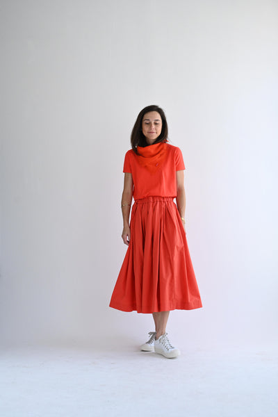 Knit Tee in Tomato