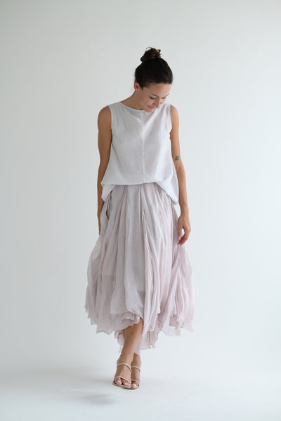 Silk Skirt in Pale Rose