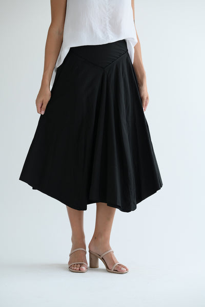 Poplin Skirt in Black