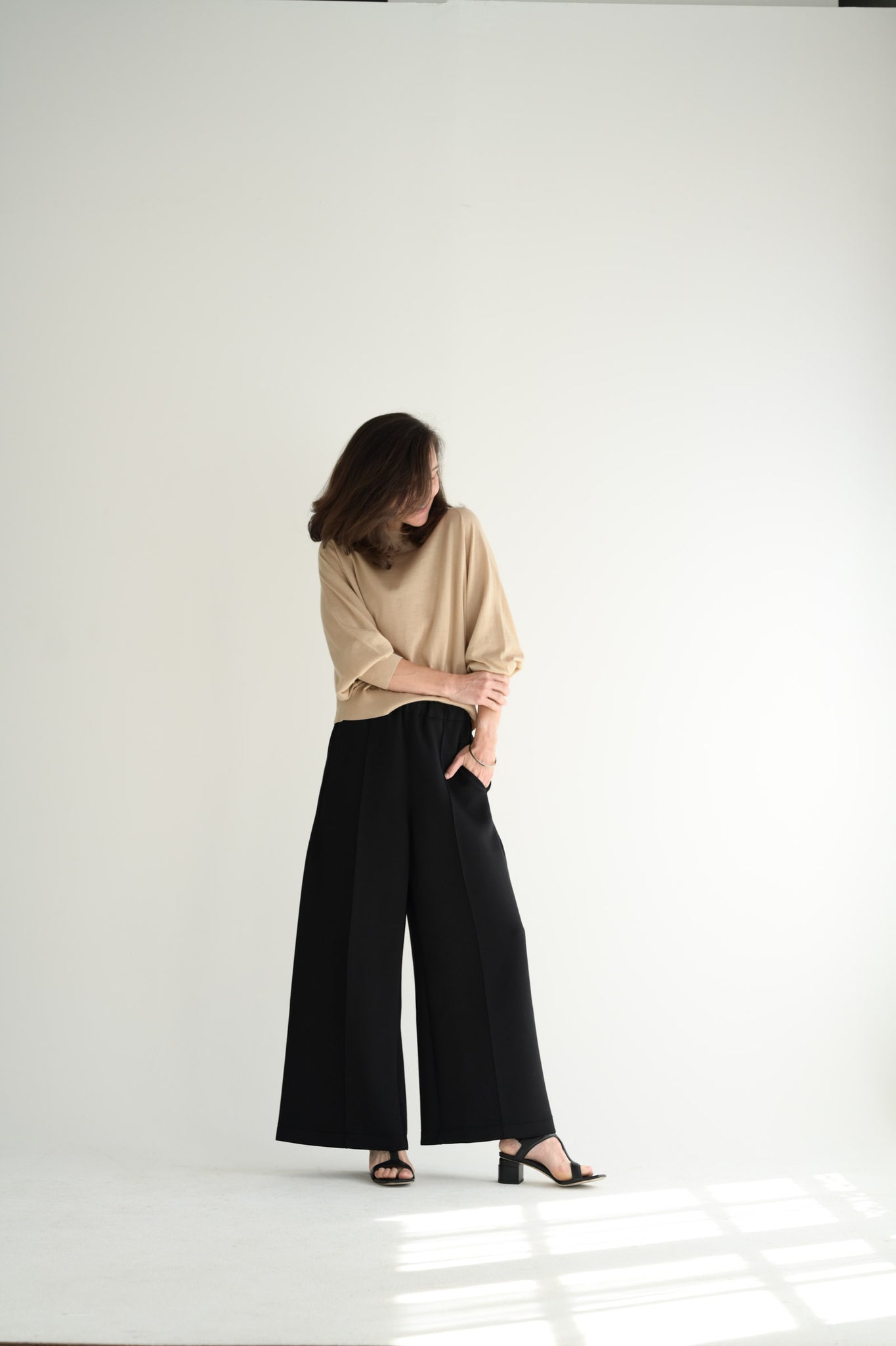 Geneva Wide Leg Pants in Black
